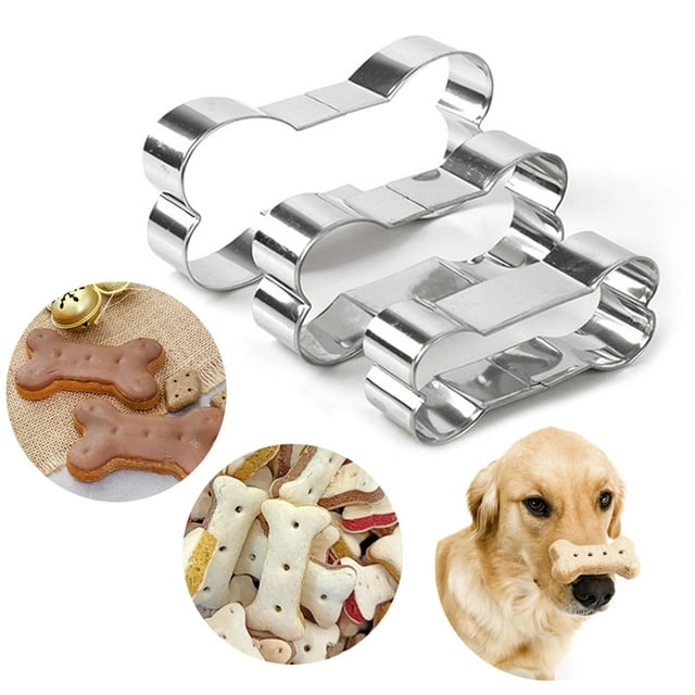 Moulds 3pc Bone Shape Stainless Steel Torch Shaped Dessert Mould for Fondant and Cutting Oven Safe Dessert Cutter Set