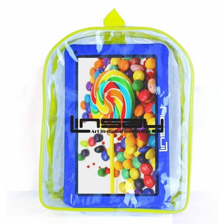 LINSAY 10.1" New Kids Blue Funny Tablet 16 GB with Kids Bag Pack Android 6.0