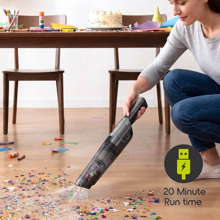 IONVAC POWERMAX HANDHELD CORDLESS VACUUM, MULTI-SURFACE LIGHTWEIGHT PORTABLE VACUUM CLEANER WITH USB-CHARGING, MODEL #8819