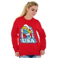 thumbnail image 4 of Smurfette Cartoon American Cutie USA Women Crewneck Sweatshirt Brisco Brands M, 4 of 6