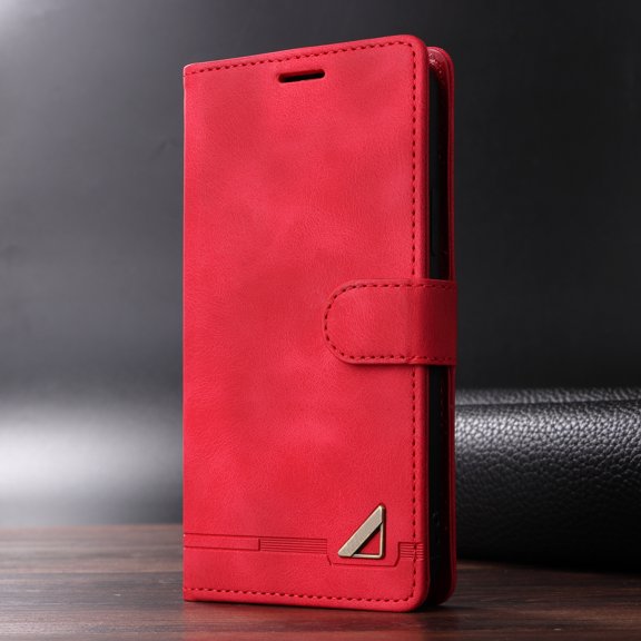ZHaobin Flip Leather Case for iPhone 16 15 14 13 12 11 Pro Max XR XS Max SE 2022 8 7 Plus Mini Luxury Wallet Card Slot Stand Phone Cover (Red,For iPhone 14Pro Max)