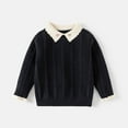 thumbnail image 2 of CheerKidz Unisex Kids Sweaters Boys and Girls Long Sleeve Crewneck Fall Knit Tops Cute Pullover Jumper Round Neck Shirts Fall Winter Sweaters(Black#1,7 Years), 2 of 3