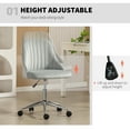 thumbnail image 4 of Vinsetto Velvet Mid-Back Armless Computer Office Task Chair Seat, Grey, 4 of 10