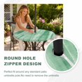 thumbnail image 4 of Round Outdoor Tablecloth with Umbrella Hole and Zipper, Sage Green Ombre Tablecloth with Elastic Waterproof, Modern Abstract Art Oil Painting Patio Table Covers for 31" - 35" Picnic Pool Tables, 4 of 9