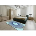 thumbnail image 5 of Ahgly Company Machine Washable Indoor Square Transitional Azure Blue Area Rugs, 8' Square, 5 of 7