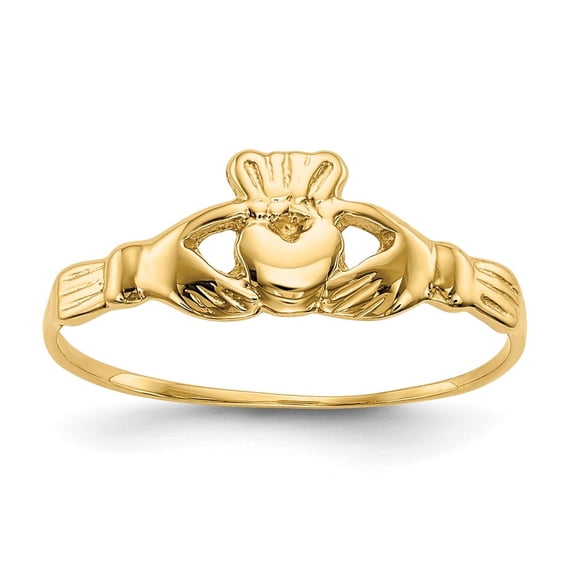 Auriga Fine Jewelry 14K Yellow Gold Claddagh Ring Size 4.5