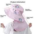 thumbnail image 2 of Sombreros para el sol para niños, sombrero de protección solar con solapa para el cuello, ala grande, gorra para el sol para pesca en la playa, para niños de 4 a 10 años, 2 of 6