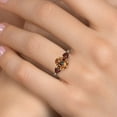 thumbnail image 4 of Gem Stone King 925 Silver and 10K Yellow Gold Ecstasy Mystic Topaz and Red Garnet Engagement Ring for Women | 2.98 Cttw | Oval 9X7MM | Gemstone November Birthstone | Size 5, 4 of 6