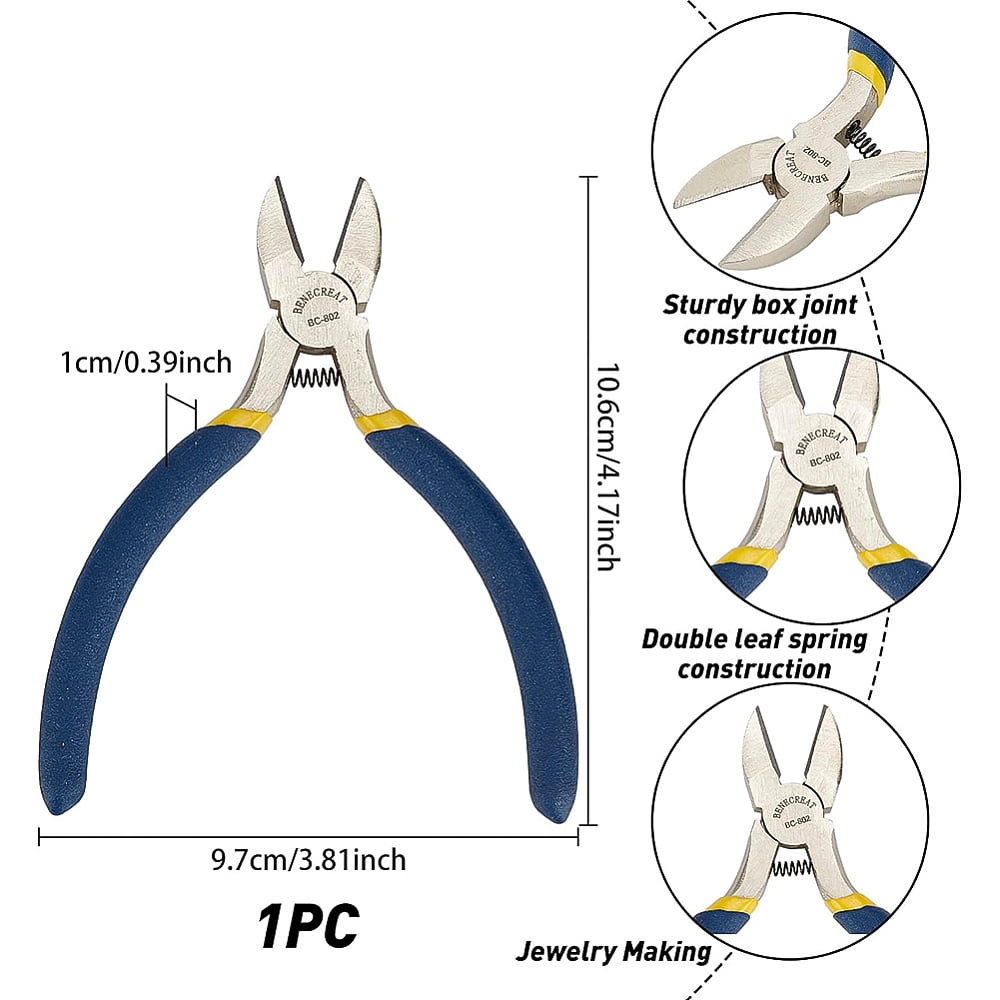 1Set Round Aluminum Wire with Iron Side Cutting Pliers Orange 15 Gauge 1.5mm 10m/roll 6 rolls Mixed Color