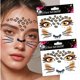 thumbnail image 1 of wonima02 Face Stickers Halloween Temporary Tattoo Sticker Leopard Face Sticker Decal Body Face Self-adhesive Sticker Stage Makeup Party Cosplay Decoration 2pcs, 1 of 1
