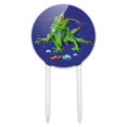 thumbnail image 1 of Acrylic Rainforest Iguana and Caterpillar Cake Topper Party Decoration for Wedding Anniversary Birthday Graduation, 1 of 7
