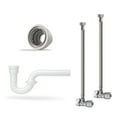 thumbnail image 2 of 10% Savings Rustik Dual Handle Bathroom Faucet and Installation Kit (Angle Valves), Polished Chrome, 2 of 3