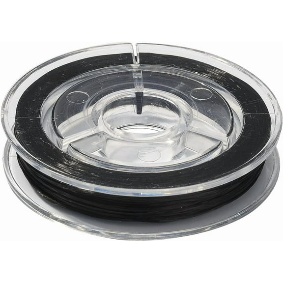0.8mm Strong Stretchy Beading Elastic Thread Flat Elastic String Black 10.93 Yards for Jewelry Making Beading