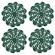 thumbnail image 1 of Uxcell 4Pcs Manteles de Croché de Algodón, 5.5" Manteles de Encaje para Mesas, Manteles Hechos a Mano para Bandejas, Posavasos Redondos para Vasos, Manualidades, Cocina, Comedor, Verde Bosque, 1 of 7