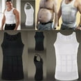 thumbnail image 3 of Men Slim Body Shaper Waist Abdomen Underwear Less Beer Belly Compression Men trainer Sport Vest, 3 of 10
