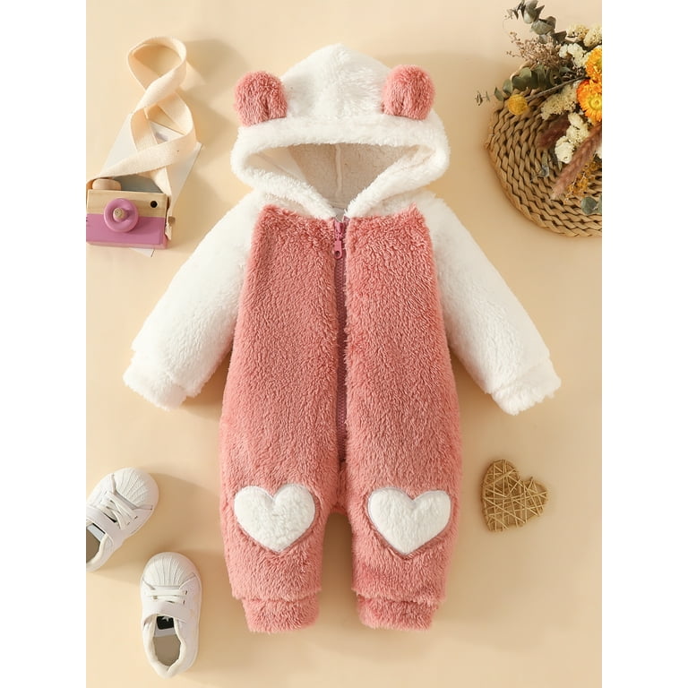 Fuzzy 2025 baby snowsuit