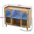 thumbnail image 7 of Homieasy Home Coffee Bar Cabinet with Power Outlet and LED Lights, Rustic Brown, 7 of 7