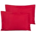 thumbnail image 2 of FLXXIE Microfiber Standard Pillow Shams Set of 2, Fade, Wrinkle and Shrinkage Resistant Soft Pillow Covers with Envelope Closure Euro Sham Covers (Red, 20x26 Inches), 2 of 4