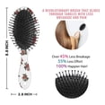 thumbnail image 6 of Hair Brush Red Flower on White Cushion Base Hair Brushes Touch Paddle Double Sided Pattern Oval Hairbrush, 6 of 7