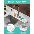 thumbnail image 2 of GHSDFBB Silicone Faucet Handle Drip Catcher Mat，Kitchen Faucet Sink Splash Guard，Sink Draining Pad Behind Faucet，Drying Pad for Kitchen & Bathroom Countertop Protect（White, 24x5.8in）, 2 of 7