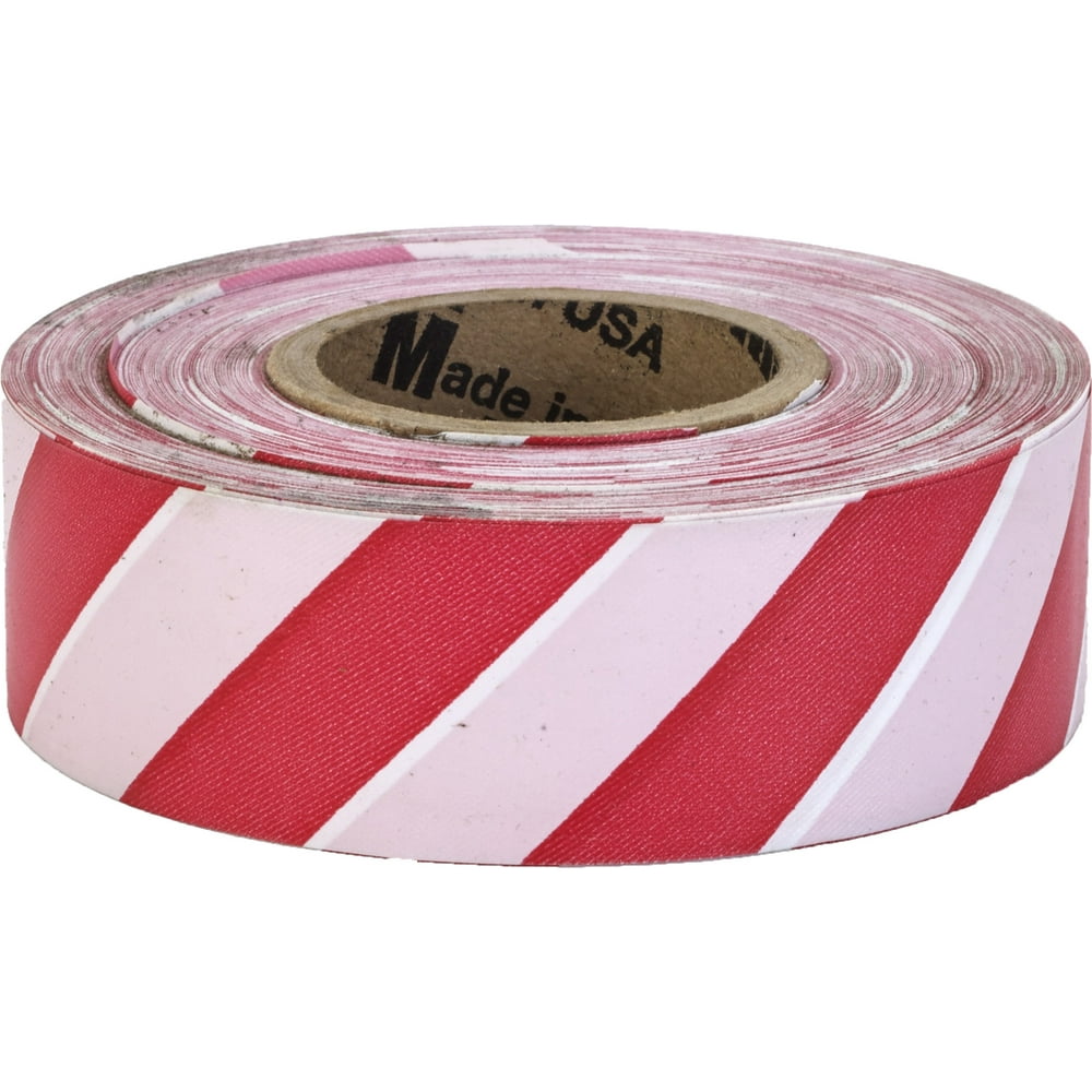 Flagging Tape Ultra Standard, 13/16" x 100 YDS, Red and White Stripe