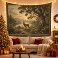 thumbnail image 3 of Stag in a Tranquil Wilderness Landscape, Serene Rustic for Wildlife Fans, Nature Inspired Decor, Housewarming Gift Tapestry Wall Hanging for Living Room, Bedroom and Study Room, 3 of 7