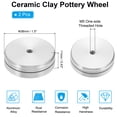 thumbnail image 2 of Uxcell 38mm Ceramic Clay Pottery Wheel, 2pcs One-side Threaded Hole, 2 of 5