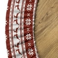 thumbnail image 5 of Ambesonne Christmas Fitted Round Tablecloth, Scandinavian, 56"- 60" Diameter, Red White, 5 of 5