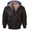 Dark Brown Hood, variant on FLAVOR Men's Leather Bomber Jacket Brown Air Force Aviator (S, Brown)