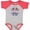 Heather and Red, variant on Inktastic America Est 1776 4th of July Boys or Girls Baby Bodysuit