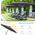 thumbnail image 4 of Autlaycil 10ft Gray Patio Umbrellas 32 Solar LED Lights Outdoor Market Umbrella with Tilt Crank, Solar Umnrella, 4 of 6