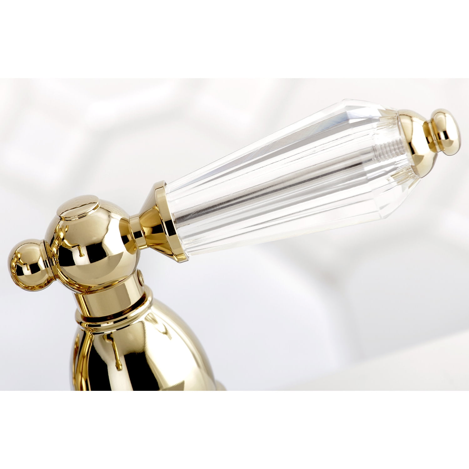 Kingston Brass KS1602WLL 4 in. Centerset Bathroom Faucet, Polished Brass