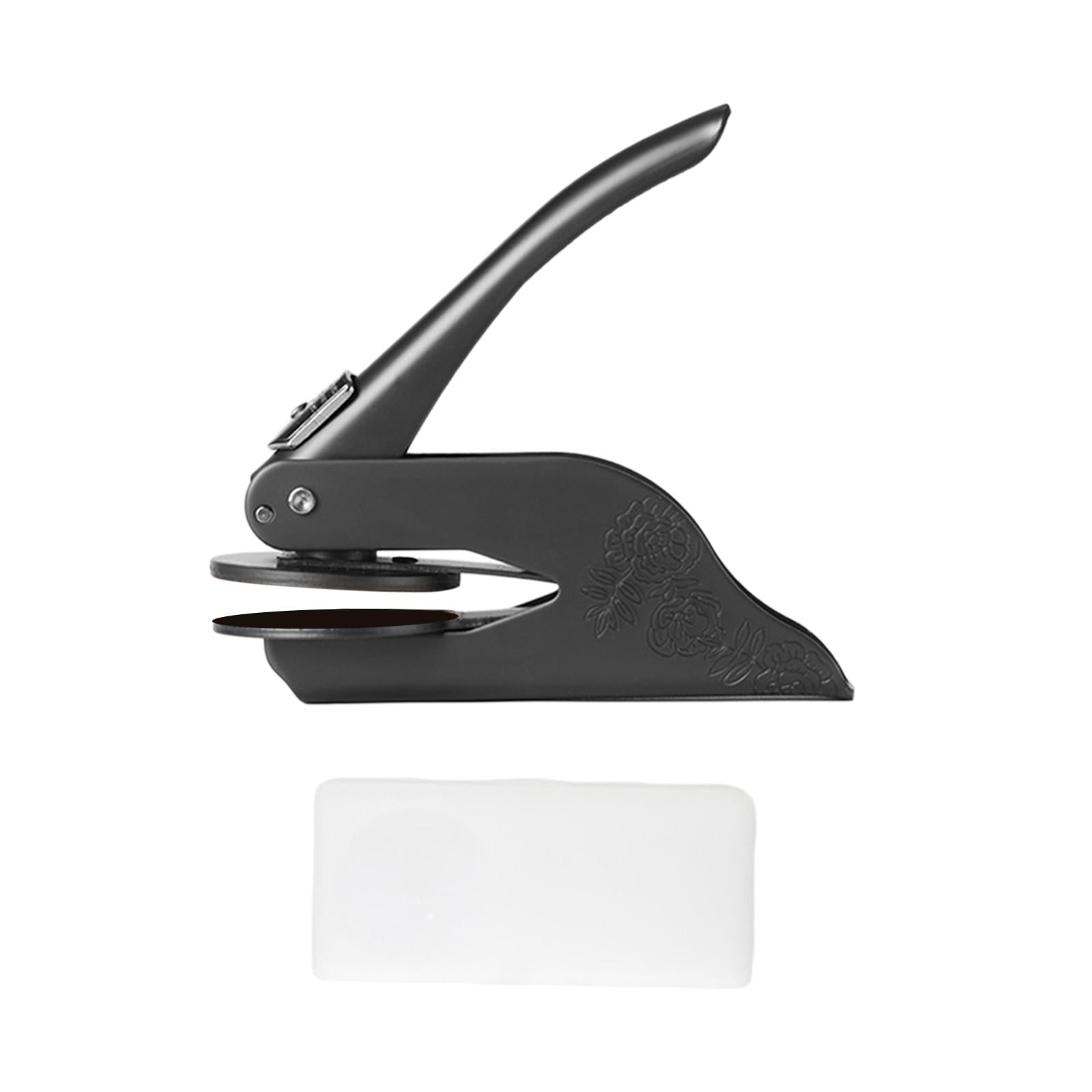 FVDPWYE Embosser Seal Stamp No Pattern Blank Seal Desktop Stamp Letters Numbers Stamping
