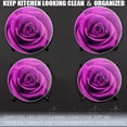 thumbnail image 4 of Electric Stove Burner Covers, Set of 4,White Round Cover for Gas Stovetop,8 and 10 Inch,Purple Rose with Water Droplets, 4 of 5