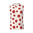 thumbnail image 6 of Lsque Abstract Red Polka Dot Print Men's Cotton Blend Sleeveless Muscle Shirts (S-3XL)- Moisture Wicking, Odor Protection, UPF 30+,Large, 6 of 8