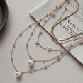thumbnail image 4 of Collar de estrellas, lunas y relámpagos estilo boho con colgante de luna dorado, 4 of 5