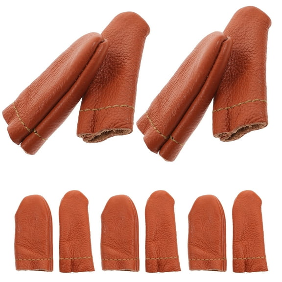 10 Pairs PU Finger Cots Needle Felting Finger Protector for DIY (Random Color)