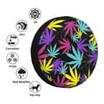 thumbnail image 6 of PUREYAH Cannabis Leaves Black Background Rv Spare Tire Cover, Wheel Covers Protectors Universal Fit for Camping Travel Trailer Truck 17 inch, 6 of 6