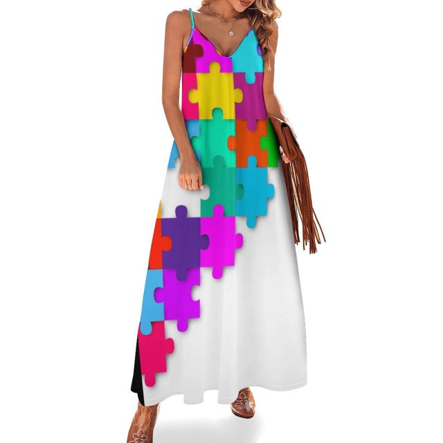 Vestido sin mangas con camiseta esencial de Puzzle Time, vestido de hada, vestido de fiesta 2024, vestidos para mujer