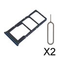 thumbnail image 1 of 2xDual Sim + Soporte Bandeja Tarjeta Memoria Para 2018 A920 Azul 2 piezas, 1 of 8