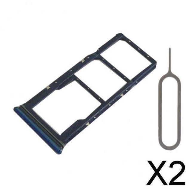 2xDual Sim + Soporte Bandeja Tarjeta Memoria Para 2018 A920 Azul 2 piezas
