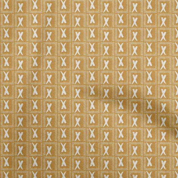 oneOone Viscose Chiffon Dark Mustard Fabric Abstract Texture Quilting Supplies Print Sewing Fabric By The Yard 42 Inch Wide