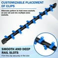 thumbnail image 5 of 9 PC ABS Socket Organizer, 1/2 inch, 3/8 inchand1/4 inch Drive Socket Rail Holders, Heavy Duty Socket Racks, Black Rails with Red Blue Black Clips, 5 of 7