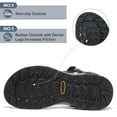 thumbnail image 4 of OutPro Mens Hiking Sandals Open Toe Walking Sandals Fashion Casual Sandals for Male Summer Outdoor Athletic Shoes Black Gray, 4 of 11