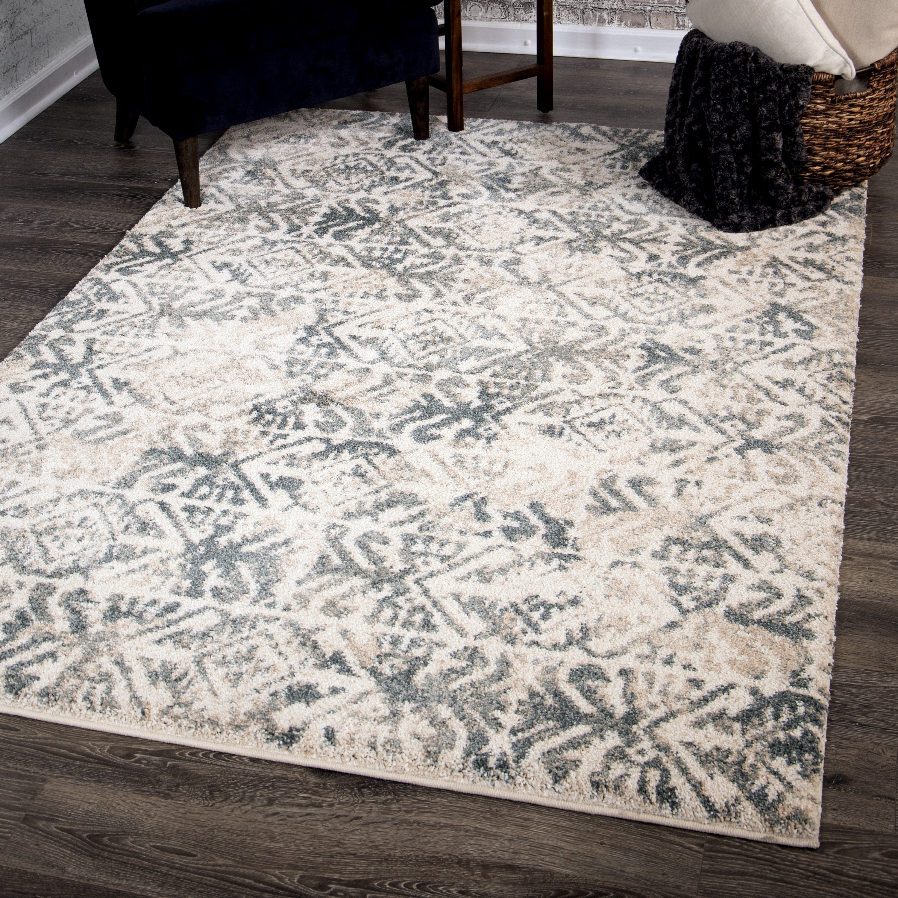 Orian Rugs Portland Amber Point Smoke Area Rug