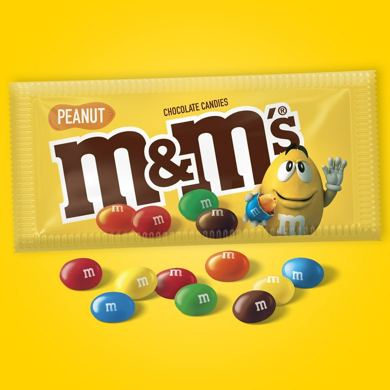 エムアンドエムズ M&M M&M's Peanut Milk Chocolate Candy, Full Size - 1.74 oz Pouch