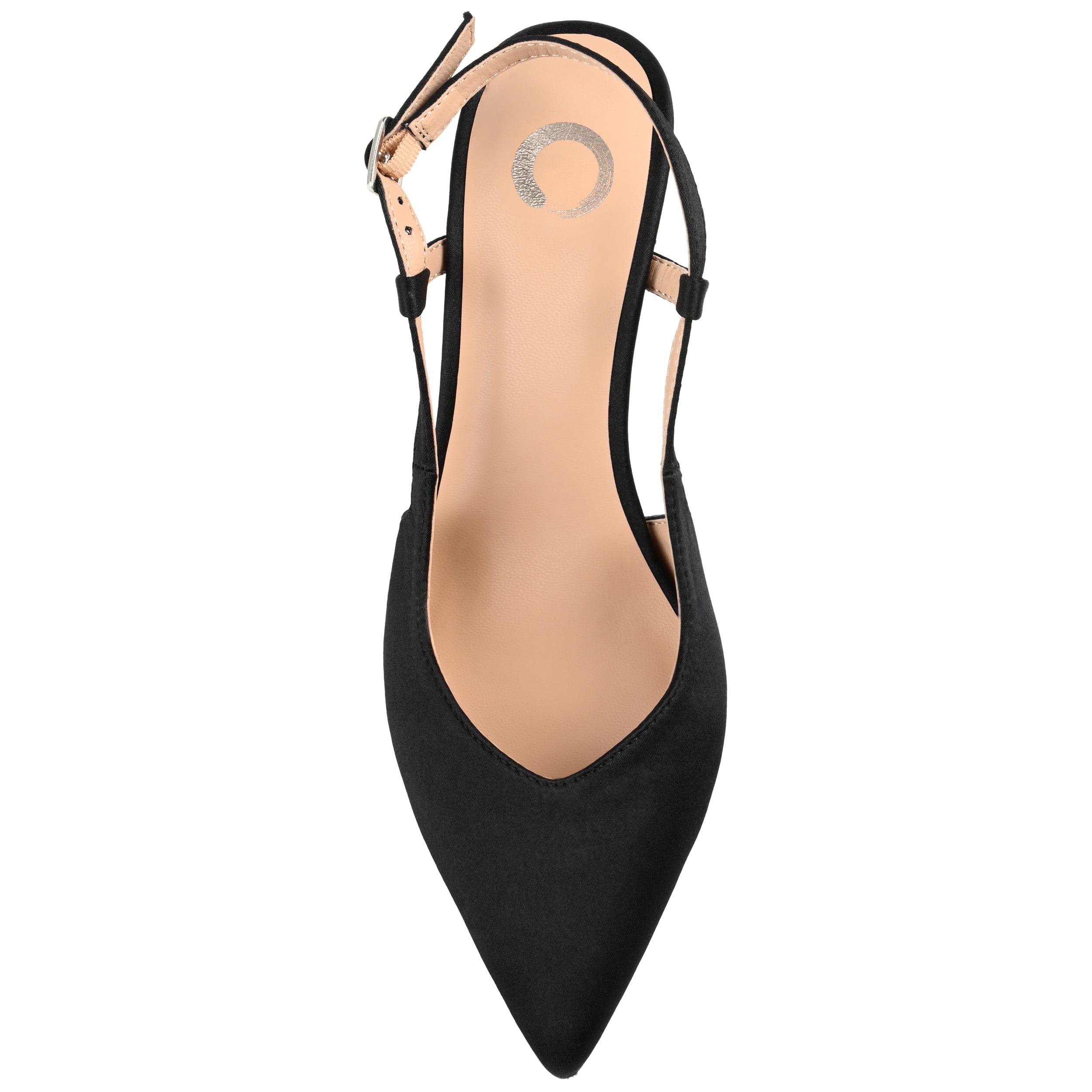 Journee Womens Knightly Sling Back Mid Stiletto Pointed Toe Pumps, Widths Available