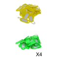 thumbnail image 1 of Anillos de Metal Identificación de Equipaje Etiqueta de Nombre con Anillos Partidos Accesorios 1x amarillo 4x verde, 1 of 9