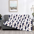 thumbnail image 2 of Honeii Seahorses and Hearts print throw blanket, crafted from cozy cotton flannel, offers versatile home decor as a bedding suitable for all seasons.-50"x40", 2 of 6