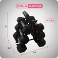 thumbnail image 4 of HolaHatha Hexagonal Dumbbell Free Hand Weight Set, 5, 8, & 10 Lbs, Black, 4 of 8